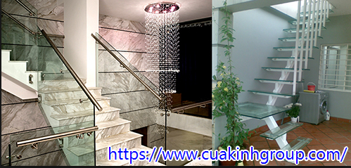 Lắp đặt thiết kế Cầu thang Kính cường lực tại Gia Lai