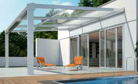 Những ưu điểm của mái kính cường lực