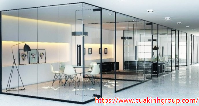 Vị trí lắp đặt vách kính cường lực đẹp nhất