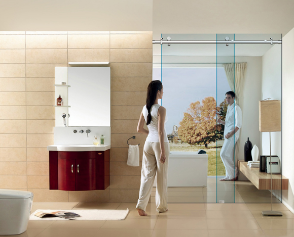 Mẫu vách tắm kính phù hợp dành riêng cho ngôi nhà chật chội