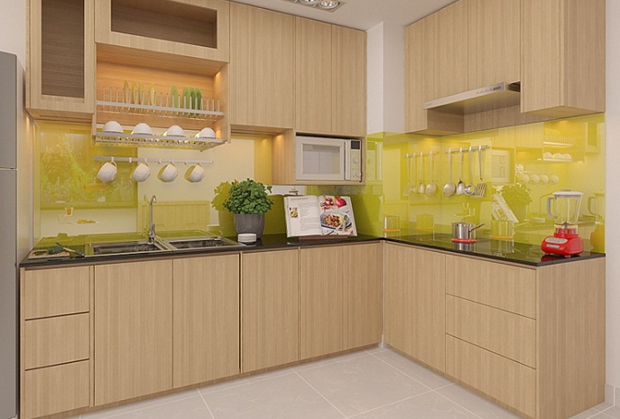 Hưỡng dẫn chọn kính màu cường lực ốp bếp cho nhà chung cư