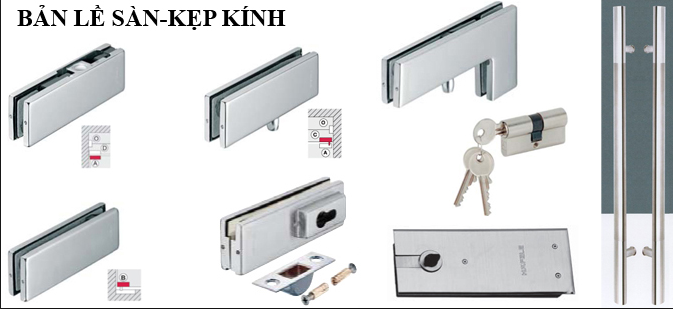 Phụ kiện cửa kính các loại