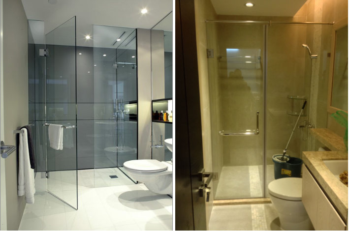 Vách Tắm Kính Mở 2 Tấm Tại Hại Bà Trưng