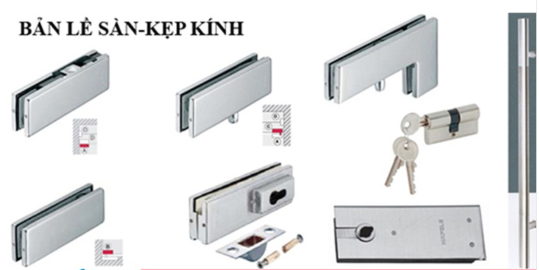 Cửa kính bản lề sàn