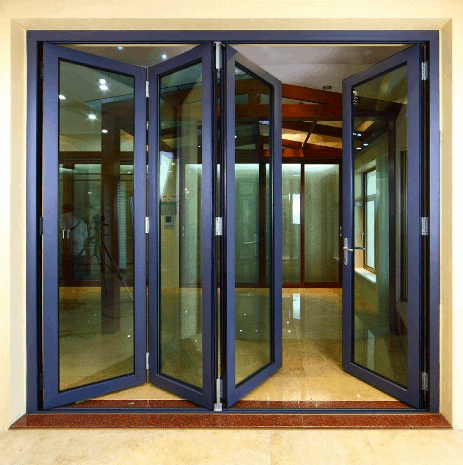 Cửa kính cường lực khung sắt 1