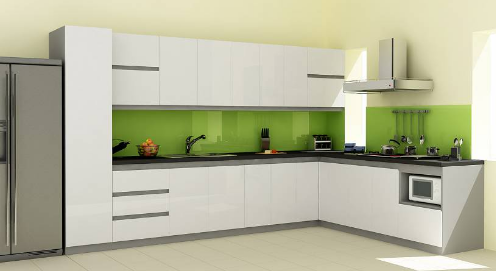 Lắp đặt kính ốp bếp