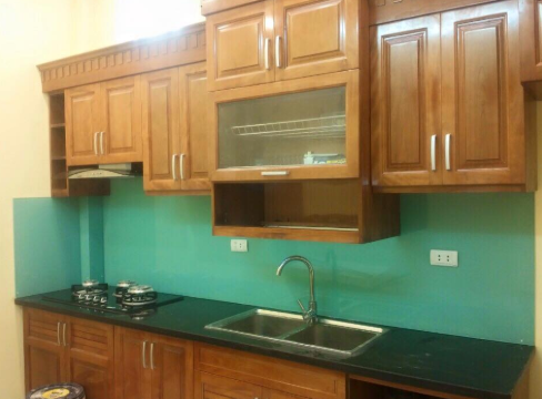 Kính Ốp Bếp Màu Xanh Ngọc 