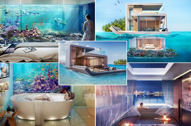 Ngôi nhà bằng vách kính cường lực dưới đáy biển