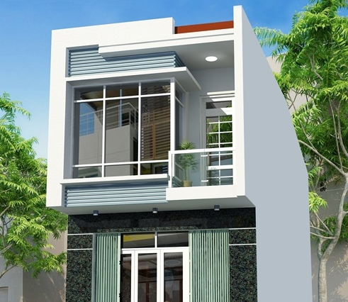 Nhà ống đẹp với kính cường lực