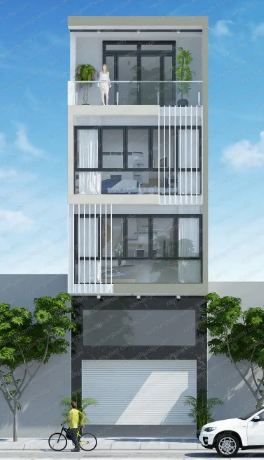 Nhà ở với kính cường lực