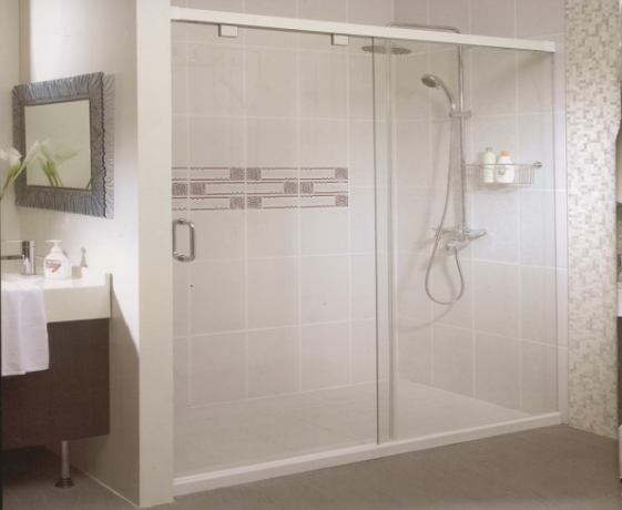 Vách tắm kính 180 độ sang trọng