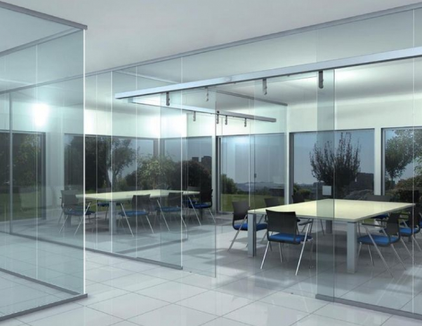 Vách kính cường lực cách âm văn phòng