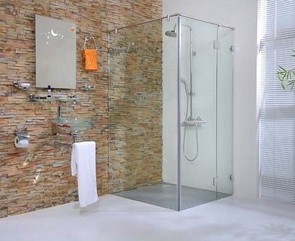 Mẫu vách tắm kính 90 độ sang trọng 1