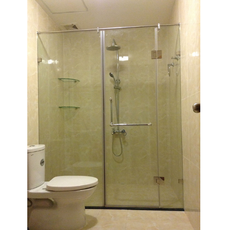 Vách tắm kính cửa trượt gia đình