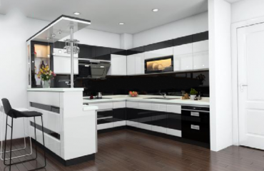 Kính Ốp Bếp Màu Đen