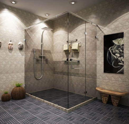 Áp Dụng Kính Cường Lực Làm Vách Tắm Kính Đứng