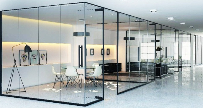 Mẫu đẹp vách kính cường lực 2