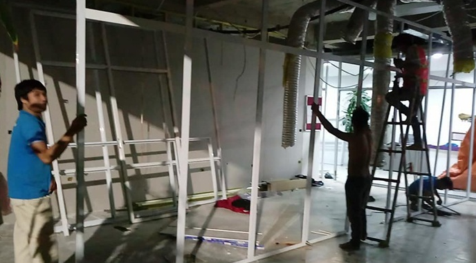 Dịch vụ lắp cửa kính văn phòng Hà Nội miễn phí đo đạc khảo sát