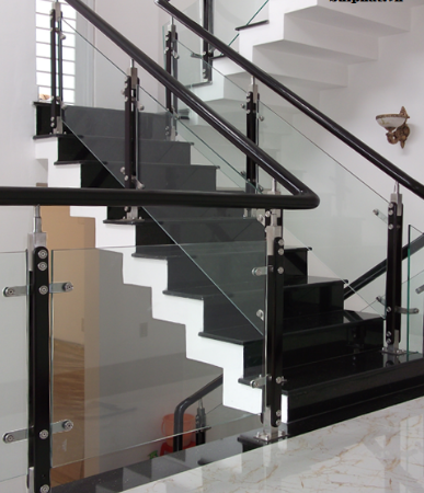 Bí quyết thiết kế cầu thang kính cường lực cho nhà ống mẫu đẹp