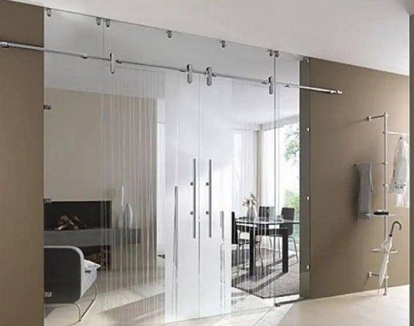 Mẫu cửa lùa kính cường lực 1