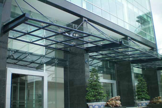 Mái kính cường lực dây treo 2