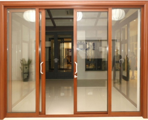 cửa kính cường lực khung gỗ đẹp