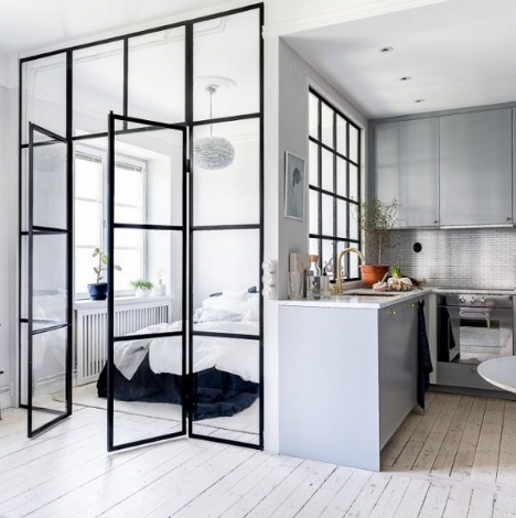 Cửa kính cường lực phòng ngủ