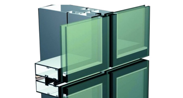 Kính mặt dụng semi unitized