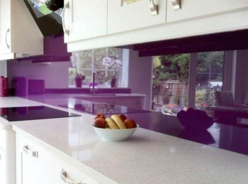 Kính Ốp Bếp Màu Tím 1