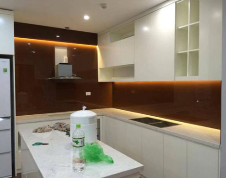 Kính Ốp Bếp Màu Nâu Cafe