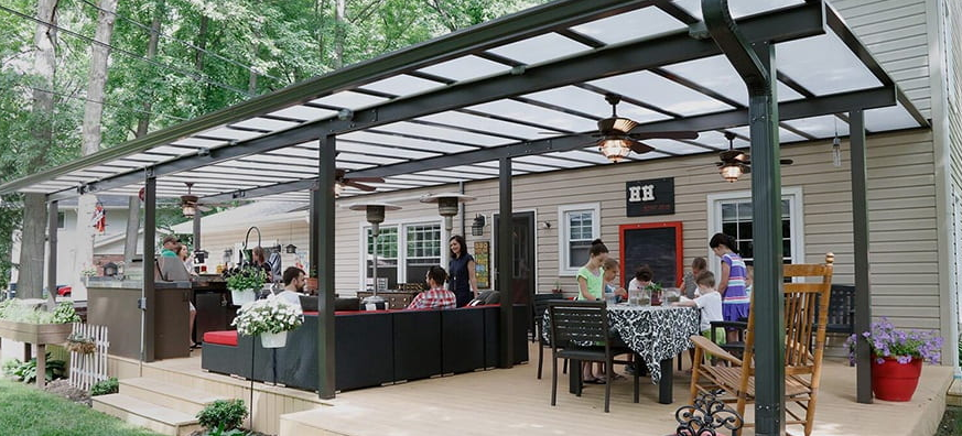 Mái hiên kính cường lực