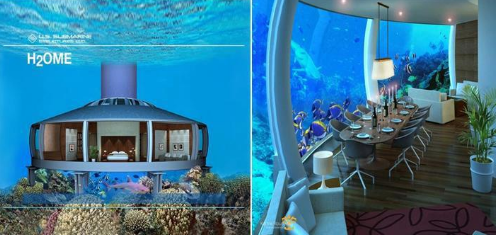 ngôi nhà dưới đáy biển ngôi nhà dưới nước biển