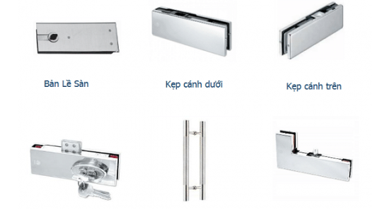 Phụ kiện bản lề cửa kính 1