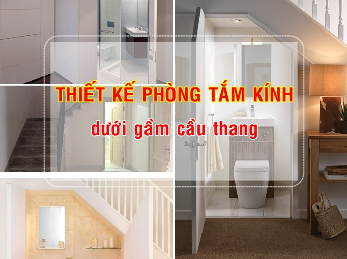 Thiết kế phòng tắm dưới gầm cầu thang