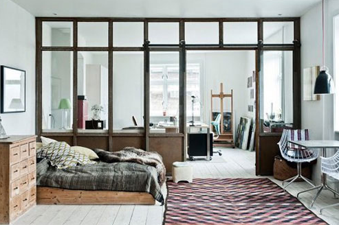 Vách ngăn kính cường lực phòng ngủ